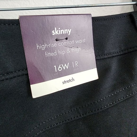 Ava & Viv High Rise Skinny black stretch pants size 16 NEW - Picture 6 of 10